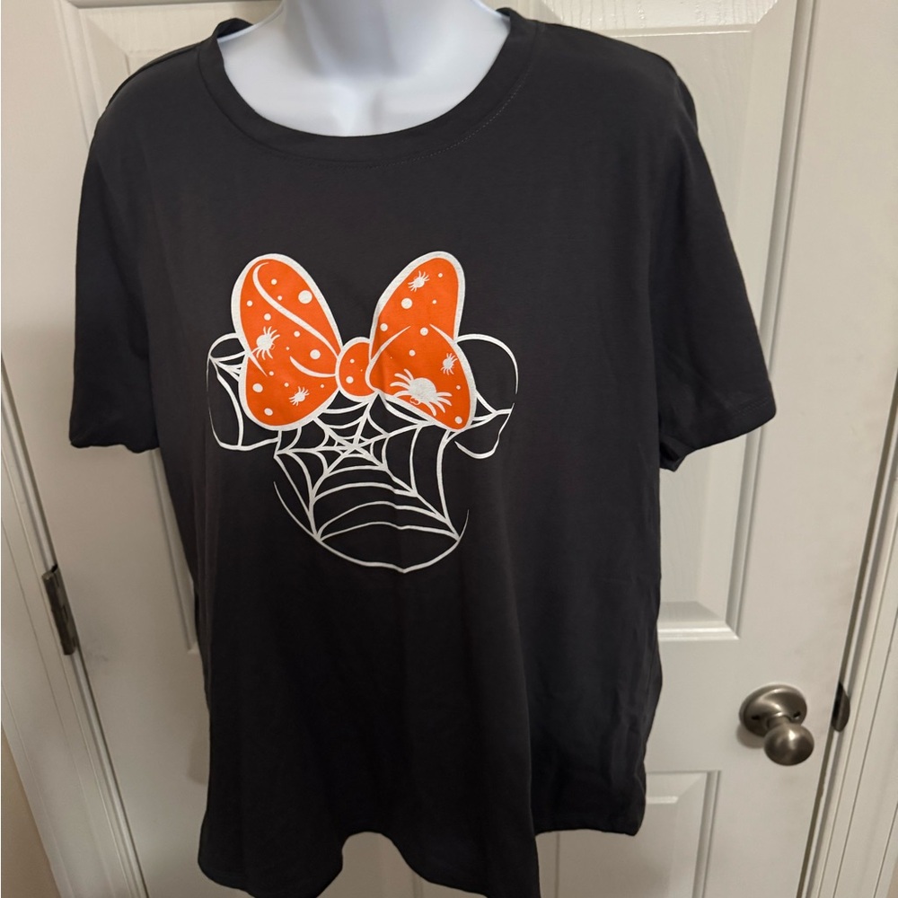 Disney Minnie Mouse Gray Tee with Orange Bow Halloween Costume Funny XXL NWT NEW